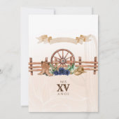 ブルーローズ ラスティック ウエスタン チャロ キンセアニエラ 招待状 (裏面)