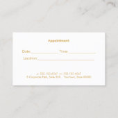 ブルーロータスウェルネス&ホリスティックヘルスアポイントメント 予約カード (裏面)