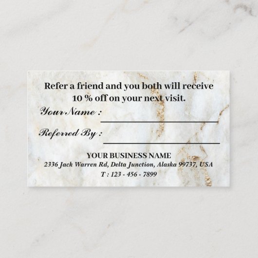 ブルーロータスエレガントマーブル  紹介カード (裏面)