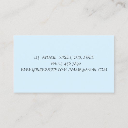 ブルーロータスエレガントヨガインストラクター 名刺 (裏面)