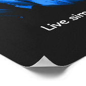 ブルーロータスシンプル感動的引用文 ポスター (角)