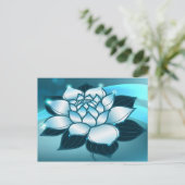 ブルーロータススピリチュアル素晴らしフローラアート ポストカード (スタンド正面)