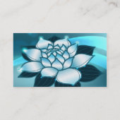 ブルーロータススピリチュアル素晴らしフローラアート 名刺 (裏面)