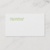 ブルーロータスナチュラルヘルスヒーラービジネスカード 名刺 (裏面)