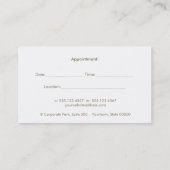 ブルーロータスファミリーセラピストアポイントメント 予約カード (裏面)