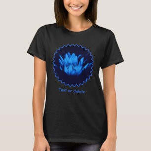 ブルーロータスフラワーのオーダーメイド Tシャツ