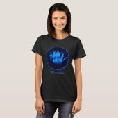 ブルーロータスフラワーのオーダーメイド Tシャツ (正面フル)