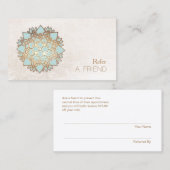 ブルーロータスフラワーサロン&スパフレンドホワイトを参照 紹介カード (正面/裏面)