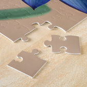 ブルーロータスフラワースピリチュアル禅アート ジグソーパズル (側面)