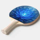 ブルーロータスフラワースピリチュアル禅アート 卓球ラケット (正面アングル)