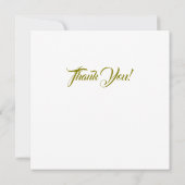 ブルーロータスフラワースピリチュアル禅美術パーソナライズされた サンキューカード (裏面)