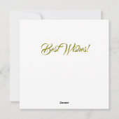 ブルーロータスフラワースピリチュアル禅美術パーソナライズされた シーズンカード (裏面)