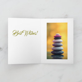 ブルーロータスフラワースピリチュアル禅美術パーソナライズされた ノートカード