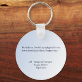 ブルーロータスフラワームーンビジネス名 キーホルダー (裏面)