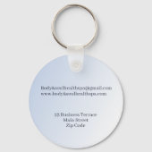 ブルーロータスフラワームーンビジネス名 キーホルダー (裏面)