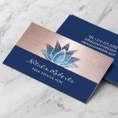 ブルーロータスフラワーヨガインストラクターマッサージセラピー 名刺