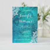 ブルーロータスブライダルシャワー招待状 招待状 (スタンド正面)