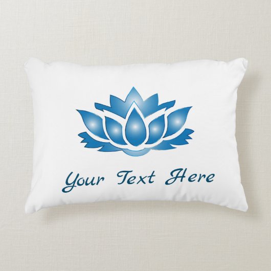 ブルーロータスマインド体スピリットパーソナライズされた アクセントクッション (正面)
