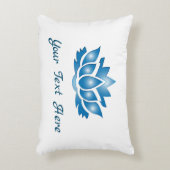 ブルーロータスマインド体スピリットパーソナライズされた アクセントクッション (正面(垂直))