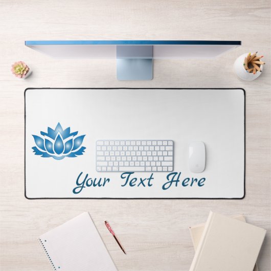 ブルーロータスマインド体スピリットパーソナライズされた デスクマット (オフィス1)