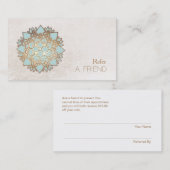 ブルーロータスマッサージセラピストフレンド参照 紹介カード (正面/裏面)