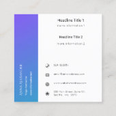 ブルーロータスマンダラ スクエア名刺 (裏面)