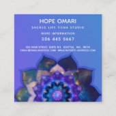 ブルーロータスマンダラ スクエア名刺 (裏面)