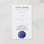 ブルーロータスマンダラ 予約カード (裏面)