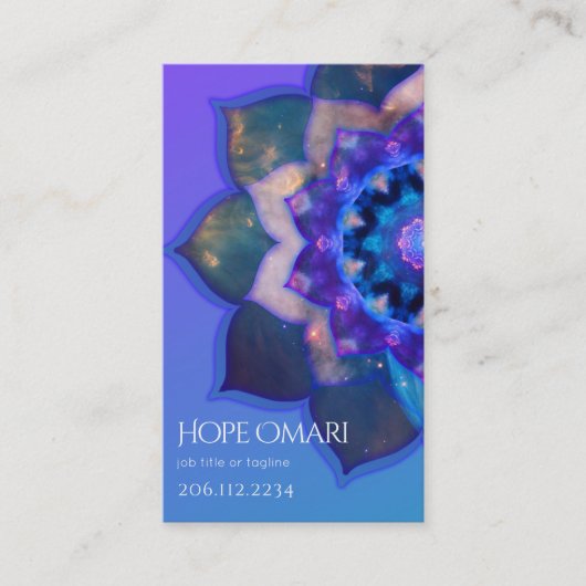 ブルーロータスマンダラ 名刺 (正面)