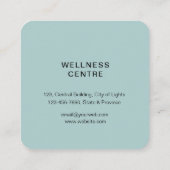 ブルーロータムーンメディテーションホリスティックヨガシー スクエア名刺 (裏面)