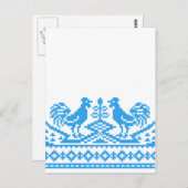 ブルーローターのクロスステッチ ポストカード (正面/裏面)