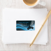 ブルーロードバイクもしくは自転車に乗る人結婚住所 シール (インサイチュ)