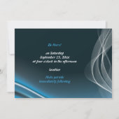 ブルーロードバイクもしくは自転車に乗る人結婚式招待状 招待状 (裏面)