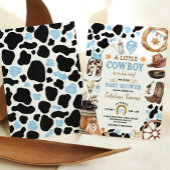 ブルーロードワイルドウエストカウボーイボーイベビーシャワー 招待状