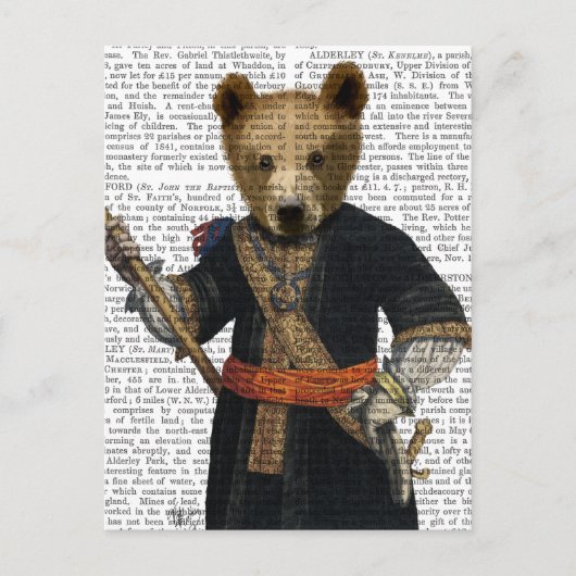 ブルーローブのクマ2 ポストカード (正面)