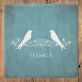 ブルーローブバードフローラつる植物ストーンコースター ストーンコースター