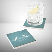 ブルーローブバードフローラつる植物ストーンコースター ストーンコースター