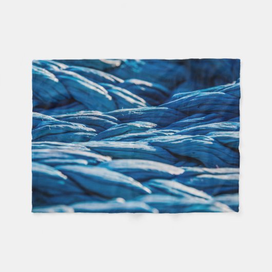 ブルーロープ フリースブランケット (正面(横))