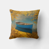 ブルーローボートオンゴールデンレイク クッション (裏面)