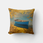 ブルーローボートオンゴールデンレイク クッション (正面)