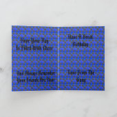 ブルーローンボウルハッピーバースデーカード カード (内部)