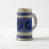 ブルーローンボウル、ビールスタイン ビールジョッキ (正面右)