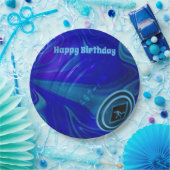 ブルーローンボウル、誕生日紙プレート ペーパープレート (パーティー)