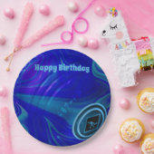 ブルーローンボウル、誕生日紙プレート ペーパープレート (パーティー)