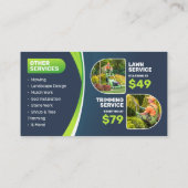 ブルーローン気に造園トリミング草刈りサービス 名刺 (裏面)