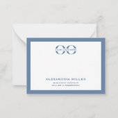 ブルーロ企業のゴの両面ノートカード ノートカード (正面)