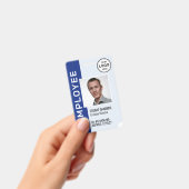 ブルーロ企業のゴ従業員フォトバッジ バッジ (手持ち)