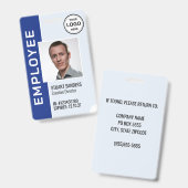 ブルーロ企業のゴ従業員フォトバッジ バッジ (正面＆裏面)