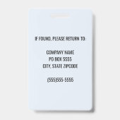 ブルーロ企業のゴ従業員フォトバッジ バッジ (裏面)