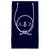 ブルーロ航海のープといかりモノグラム スモールペーパーバッグ (正面)